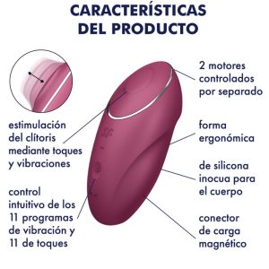 Satisfyer Layons Tap & Climax 1 Opgelegvibrator met kopfunctie rood Satisfyer Layons Tap & Climax 1 Opgelegvibrator met kopfunctie rood - Afbeelding 5