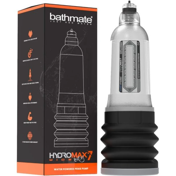Bathmate Hydromax 7 Wide Boy X30 Penispumpe für mehr Umfang, transparent