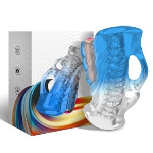 Armony FOR HIM Masturbator mit Fingerauflage und Vibrator, blauer Gradient Armony FOR HIM Masturbator mit Fingerauflage und Vibrator, blauer Gradient – Bild 4