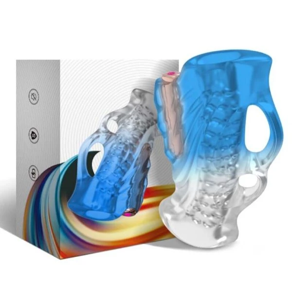 Armony FOR HIM Masturbator mit Fingerauflage und Vibrator, blauer Gradient