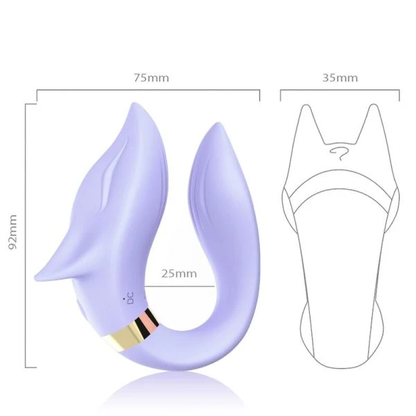 Armony Fox Paarvibrator met afstandsbediening, Paars