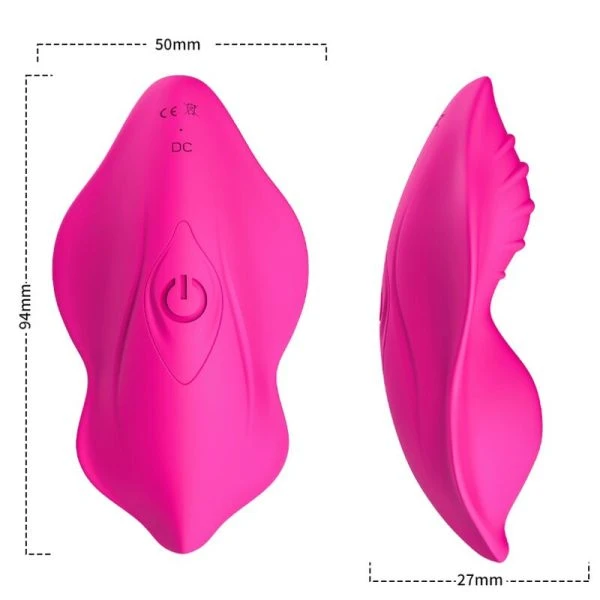 Armony Wearables Whisper draagbare opzetvibrator met afstandsbediening fuchsia