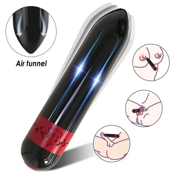 Armony Stimulators Rocket Bullet Vibrator met afstandsbediening, zwart