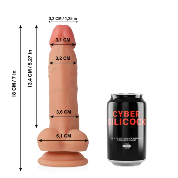 Cyber Silicock Siliconen Dildo Jude met zuignap 18 cm