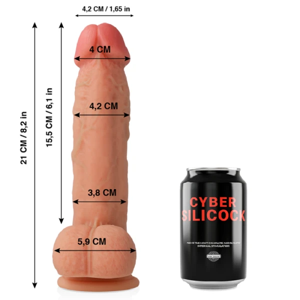 Cyber Silicock Silikon-Dildo Saul met zuignap 21 cm Cyber Silicock Silikon-Dildo Saul met zuignap 21 cm