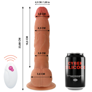 Cyber Silicock Naturvibrator met afstandsbediening, 23,88 cm Cyber Silicock Naturvibrator met afstandsbediening, 23,88 cm - Afbeelding 2