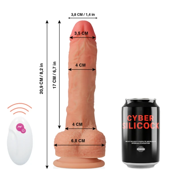 Cyber Silicock Mr. Rick Remote Control Vibrator with Suction Cup