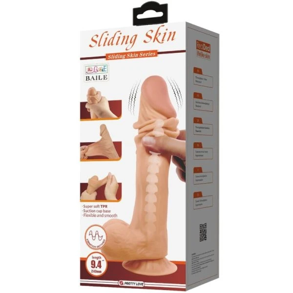 Pretty Love Sliding Skin Series Realistische Dildo met Zuignap, vleeskleurig Pretty Love Sliding Skin Series Realistische Dildo met Zuignap, vleeskleurig