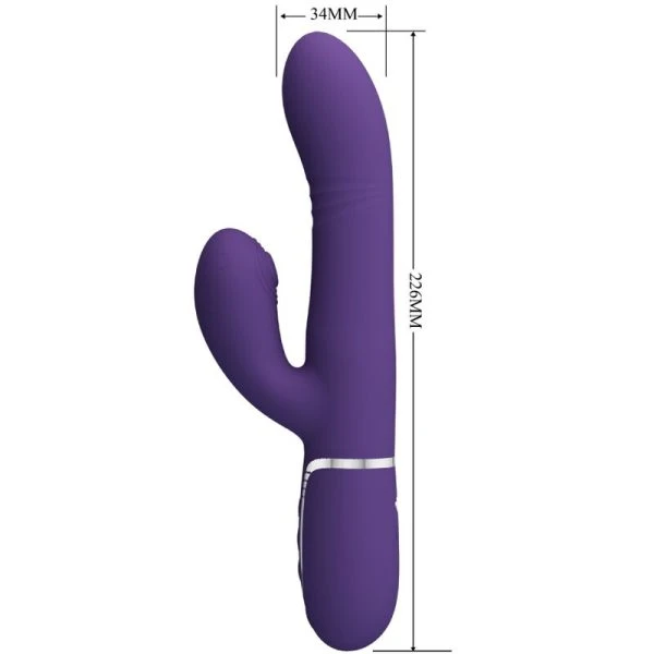 High Tech Pretty Love Multifunktions-Rabbit-Vibrator met G-Punt-Stimulatie paars
