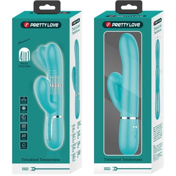 High Tech Pretty Love Multifunktions-Rabbit-Vibrator Aqua Grün