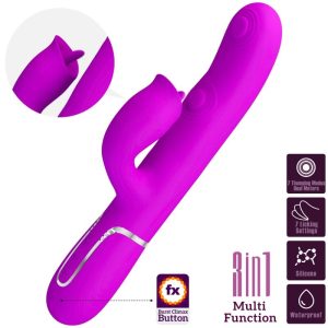 High Tech Pretty Love Konijnenvibrator met likfunctie Fuchsia High Tech Pretty Love Konijnenvibrator met likfunctie Fuchsia - Afbeelding 3