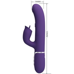 High Tech Pretty Love Konijnenvibrator met Clitorisstimulator, paars High Tech Pretty Love Konijnenvibrator met Clitorisstimulator, paars - Afbeelding 2