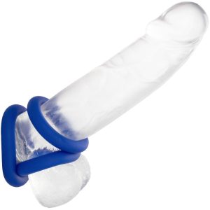 Calexotics Admiral Cock Ring Set van siliconen, 3 maten, blauw Calexotics Admiral Cock Ring Set van siliconen, 3 maten, blauw - Afbeelding 3