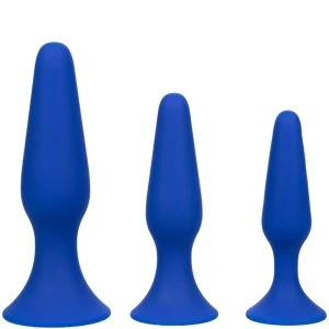 Calexotics Admiral Anal Training Kit 3 Silikon-Analplugs Blau