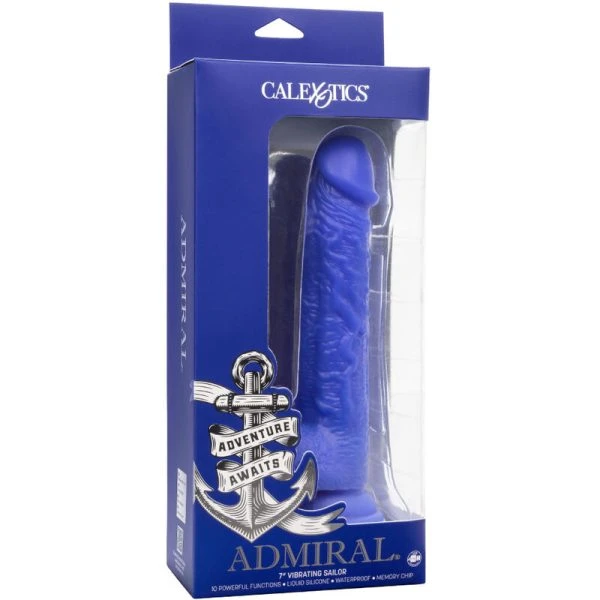 Calexotics Admiral Sailor Realistische Silicone Dildo Vibrator Blauw 19,75 cm