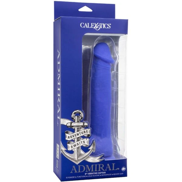 Calexotics Realistische Siliconen Dildo Vibrator Admiraal Kapitein Blauw