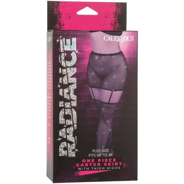 Calexotics Radiance jarretelrok met dijbeenkousen Plus Size