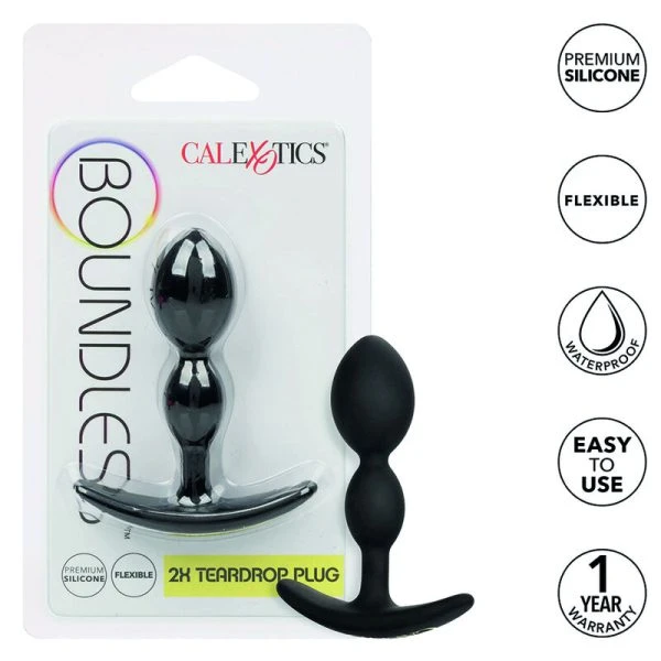 Calexotics Boundless 2X Anaalplug van siliconen, traanvormig