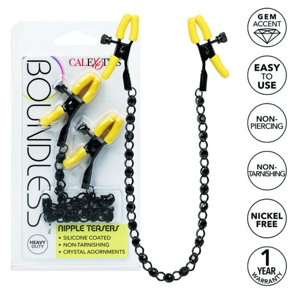 Calexotics Boundless Nippel-Teaser met ketting en kristallen