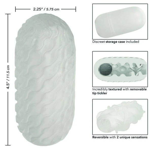 Calexotics Masturbator Boundless Reversible Squishy Ball Stroke Geel