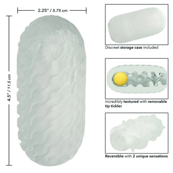 Calexotics Boundless Reversible Squishy Ball Stroker Masturbator Grijs