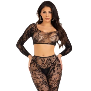 Leg Avenue Dessous-set van crop-top en panty