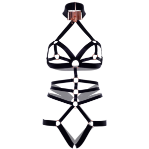 LEG Avenue Kink Elastische Lichaamsriem zonder kruis met roségouden slot LEG Avenue Kink Elastische Lichaamsriem zonder kruis met roségouden slot - Afbeelding 5