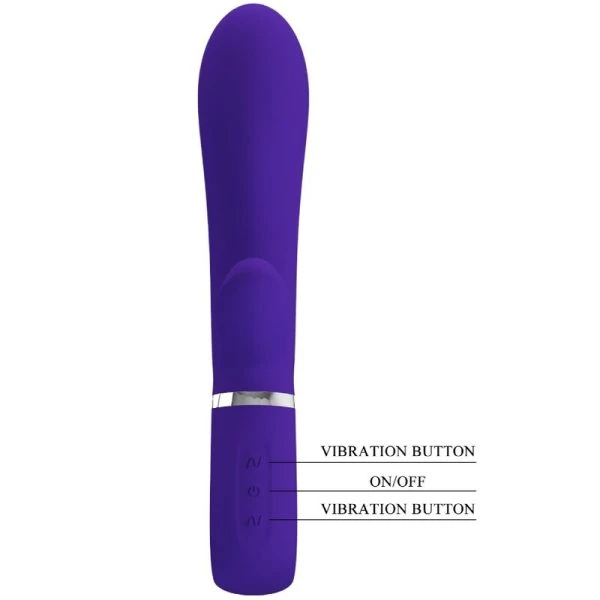 High Tech Pretty Love Thomas Multifunctionele G-Punt Vibrator met Konijnenstimulator paars