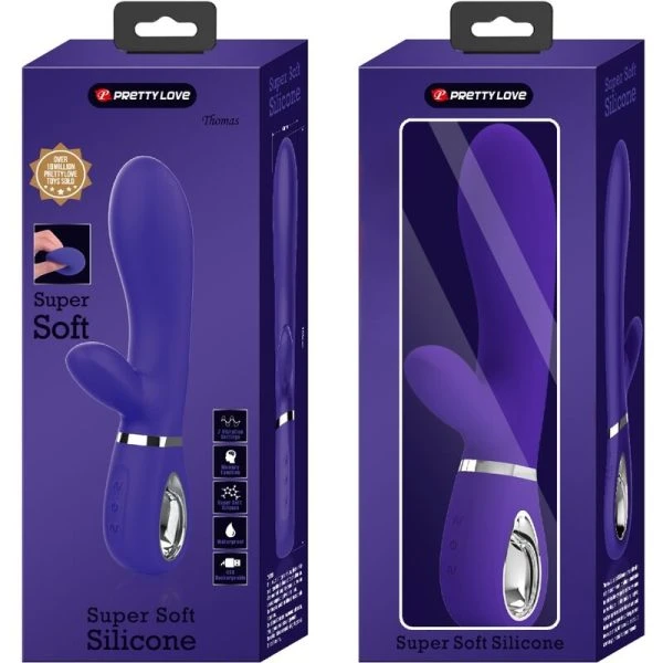 High Tech Pretty Love Thomas Multifunctionele G-Punt Vibrator met Konijnenstimulator paars