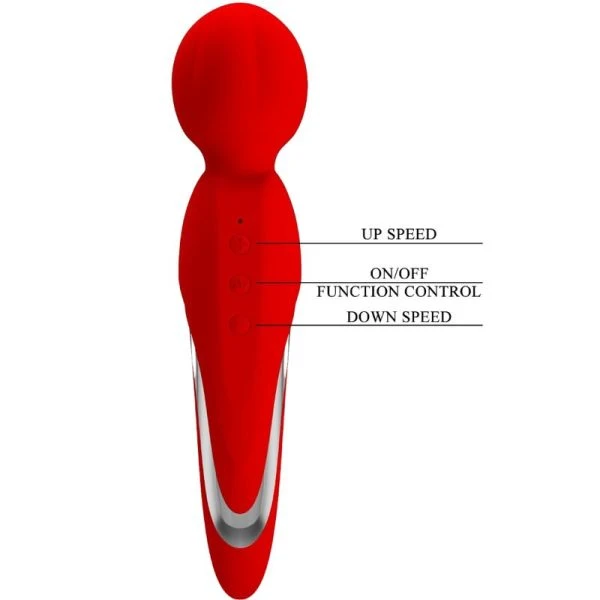 High Tech Pretty Love Walter Vibrator-Stab aus Silikon rot