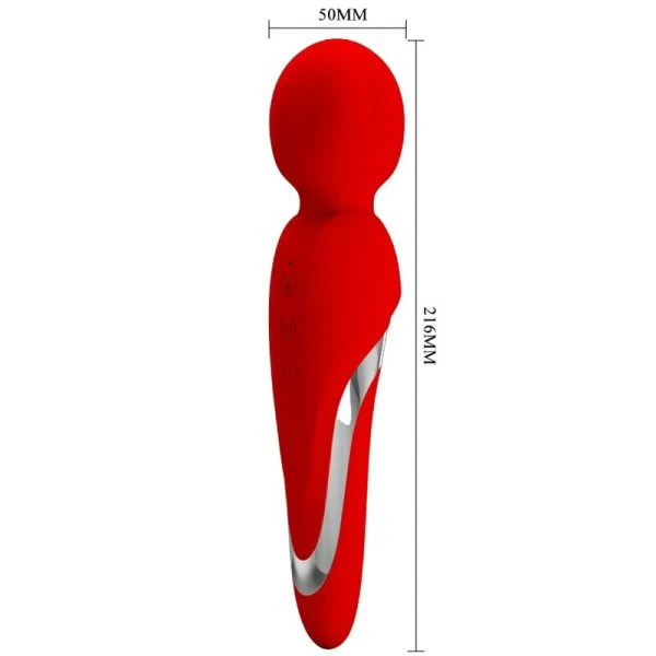 High Tech Pretty Love Walter Vibrator-Stab aus Silikon rot