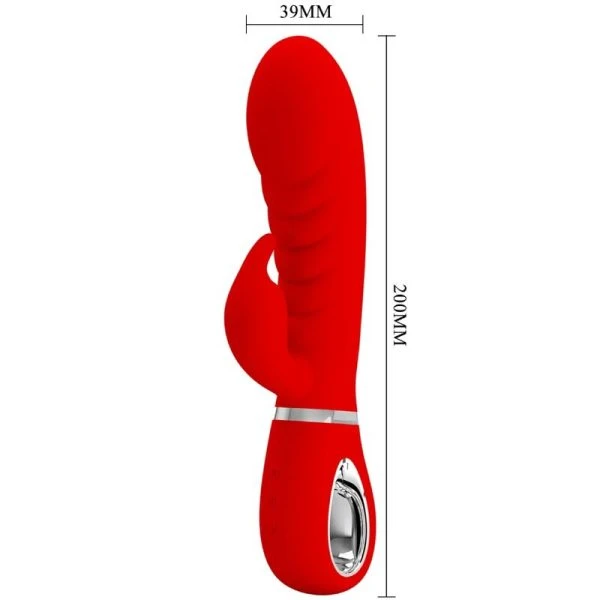 High Tech Pretty Love Prescott G-Punt-Vibrator met Clitorisstimulator rood