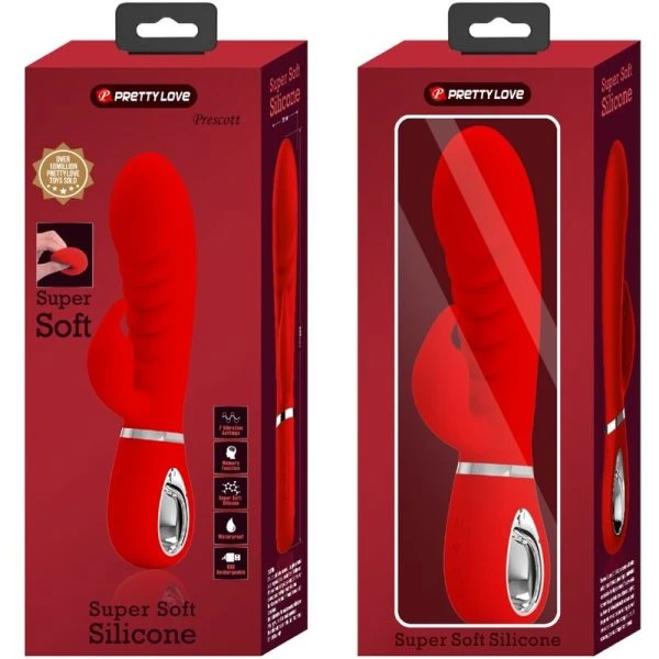 High Tech Pretty Love Prescott G-Punt-Vibrator met Clitorisstimulator rood