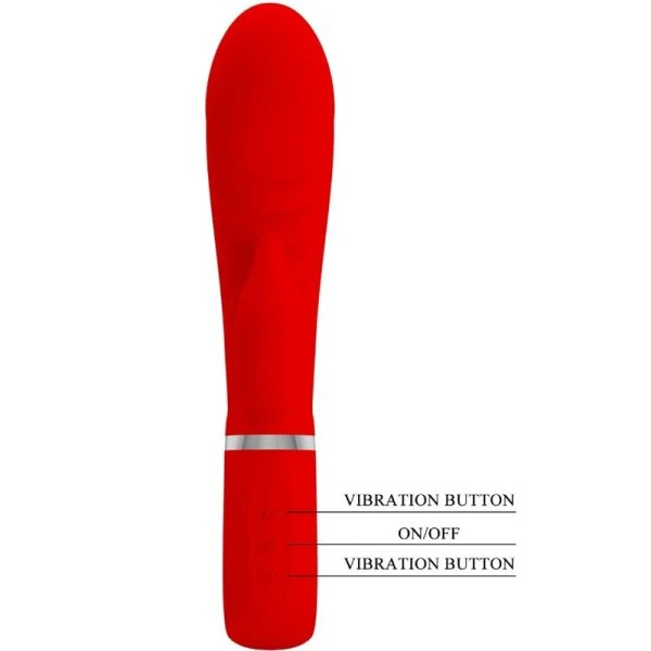 High Tech Pretty Love Prescott G-Punt-Vibrator met Clitorisstimulator rood