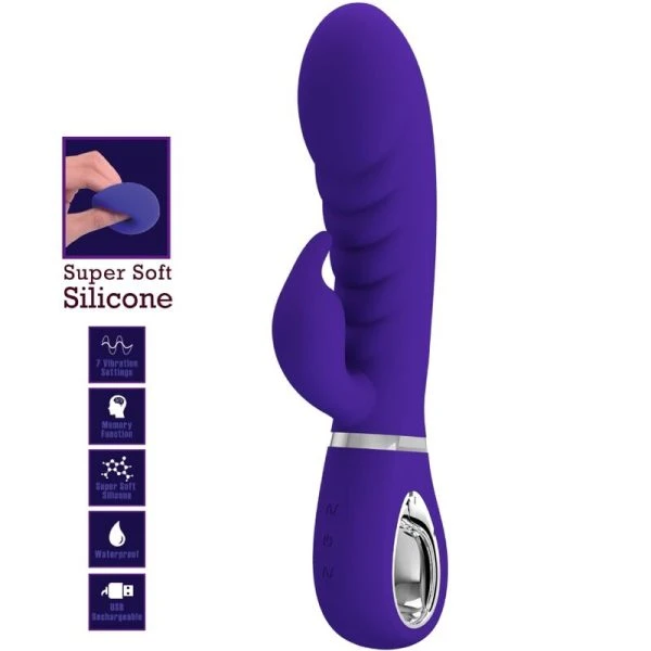 High Tech Pretty Love Prescott G-Punt-Vibrator met Clitorisstimulator paars