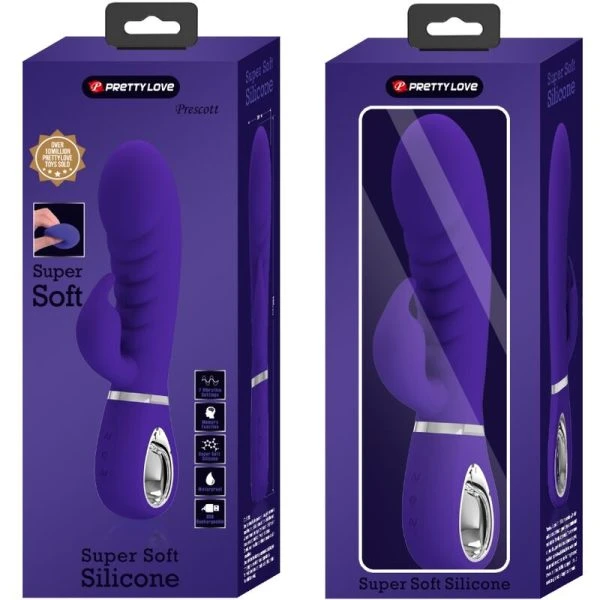 High Tech Pretty Love Prescott G-Punt-Vibrator met Clitorisstimulator paars