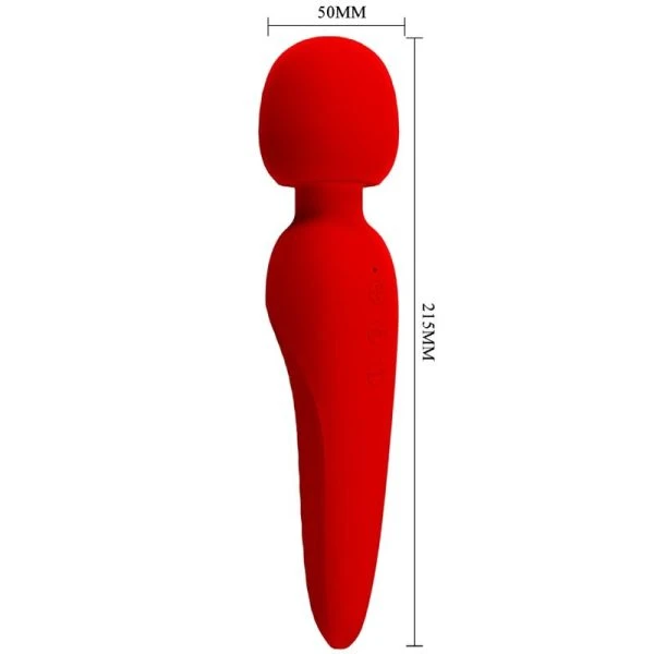 High Tech Pretty Love Meredith Massager met 12 vibratiestanden rood