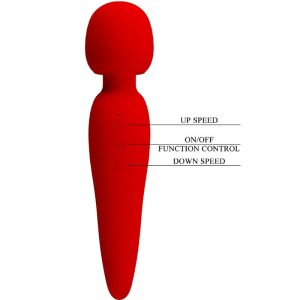 High Tech Pretty Love Meredith Massager met 12 vibratiestanden rood High Tech Pretty Love Meredith Massager met 12 vibratiestanden rood - Afbeelding 7