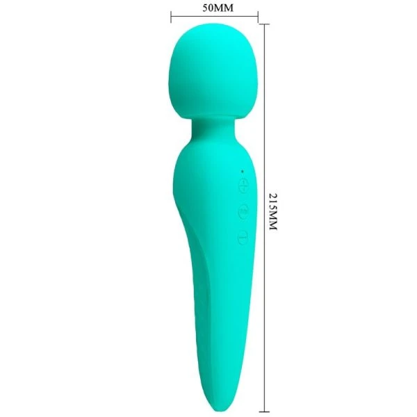 High Tech Pretty Love Meredith Massager met 12 vibratiestanden, aquagroen