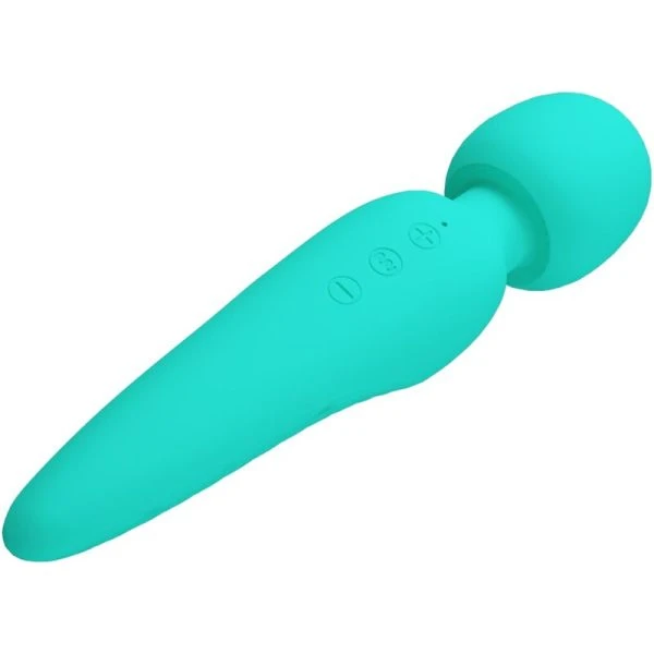 High Tech Pretty Love Meredith Massager met 12 vibratiestanden, aquagroen