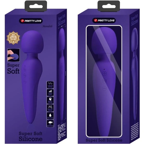 High Tech Pretty Love Meredith Massager met 12 vibratiestanden Paars High Tech Pretty Love Meredith Massager met 12 vibratiestanden Paars