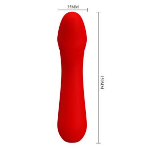 FUN Toys Pretty Love Cetus G-Punt Vibrator van siliconen rood FUN Toys Pretty Love Cetus G-Punt Vibrator van siliconen rood - Afbeelding 6