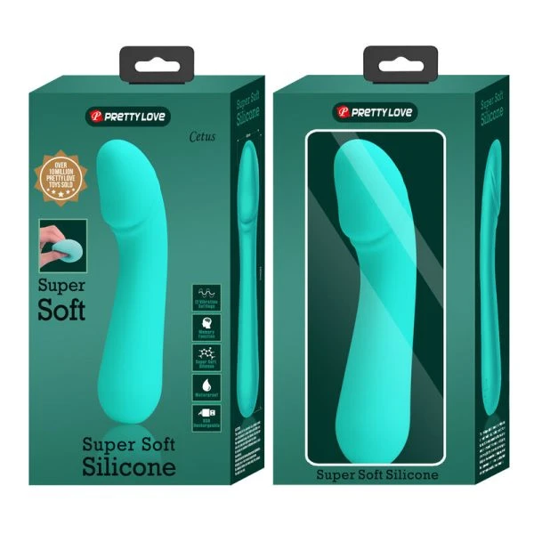 FUN Toys Pretty Love Cetus G-Punt Vibrator van Silicone, Aquagroen FUN Toys Pretty Love Cetus G-Punt Vibrator van Silicone, Aquagroen
