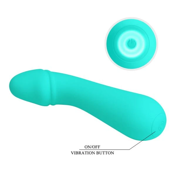FUN Toys Pretty Love Cetus G-Punt Vibrator van Silicone, Aquagroen FUN Toys Pretty Love Cetus G-Punt Vibrator van Silicone, Aquagroen