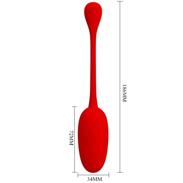 FUN Toys Pretty Love Knucker RED oplaadbaar vibratie-ei van siliconen