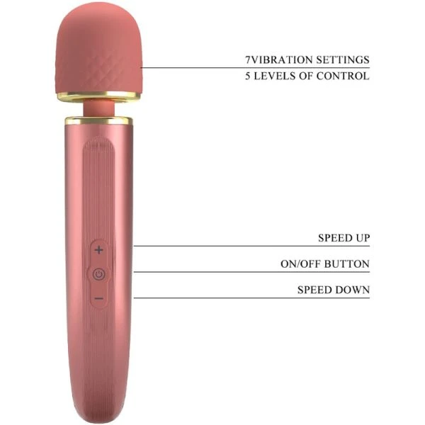 High Tech Pretty Love Massager Vibrator mit 7 Modi, rosa