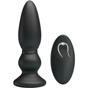 MR Play Krachtige Vibrator met Afstandsbediening Anaalplug Zwart