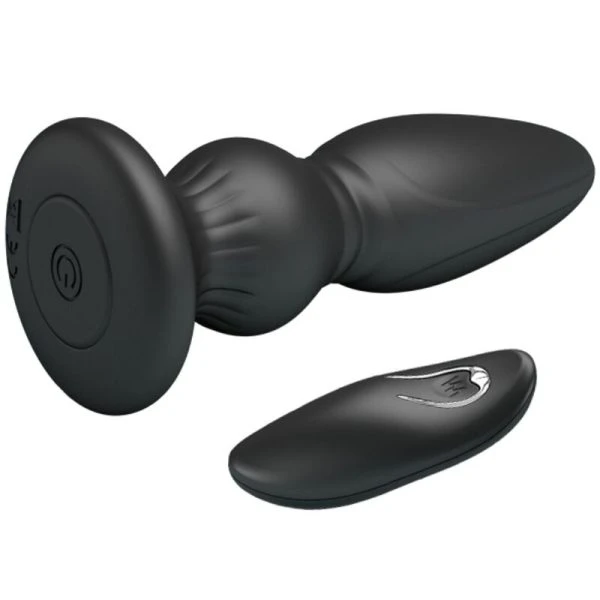 MR Play Krachtige Vibrator met Afstandsbediening Anaalplug Zwart MR Play Krachtige Vibrator met Afstandsbediening Anaalplug Zwart