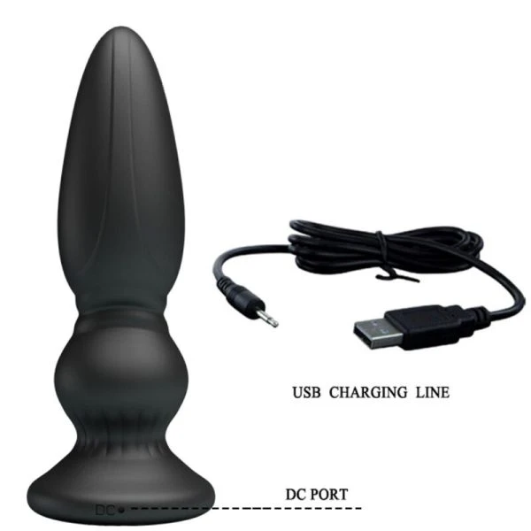 MR Play Krachtige Vibrator met Afstandsbediening Anaalplug Zwart MR Play Krachtige Vibrator met Afstandsbediening Anaalplug Zwart