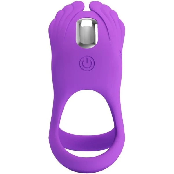 FOR HIM Pretty Love Silas Vibrator-Penisring met 7 standen, paars